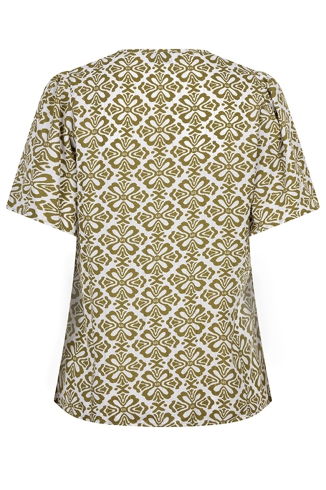 BLOUSE BELLA QC03 472 green element print